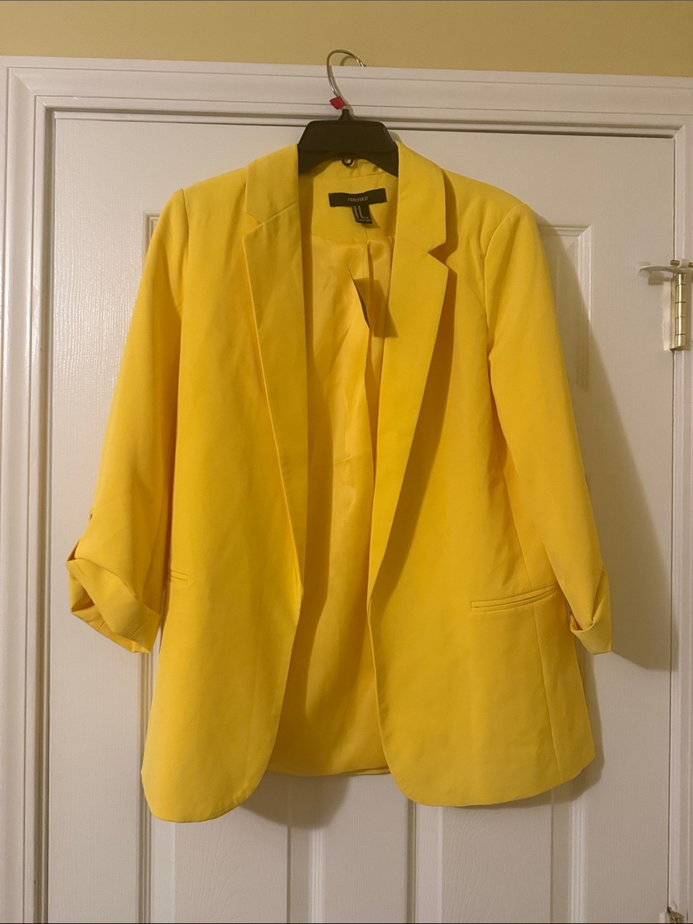 Forever 21 Yellow Women's Tailored Blazer